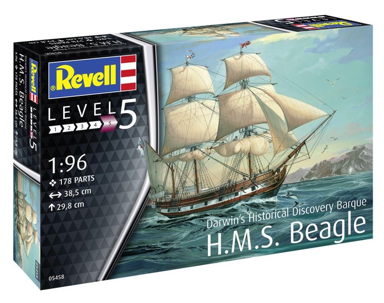 Revell 1/96 Darwin's Historical Discovery Barque HMS Beagle Model Kit