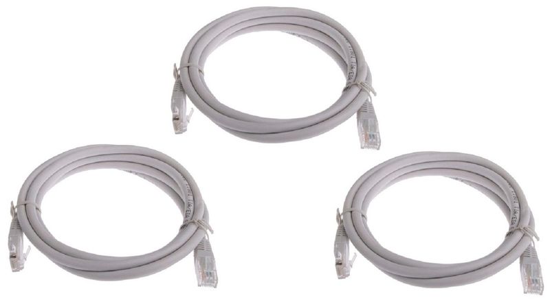 Cat5e LAN Network Cable - Ethernet 1m Cable Length SiRCONY - 3 Pack