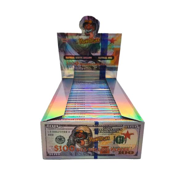 Dollar Bill King Size Rolling Paper With Tips - 2 Boxes