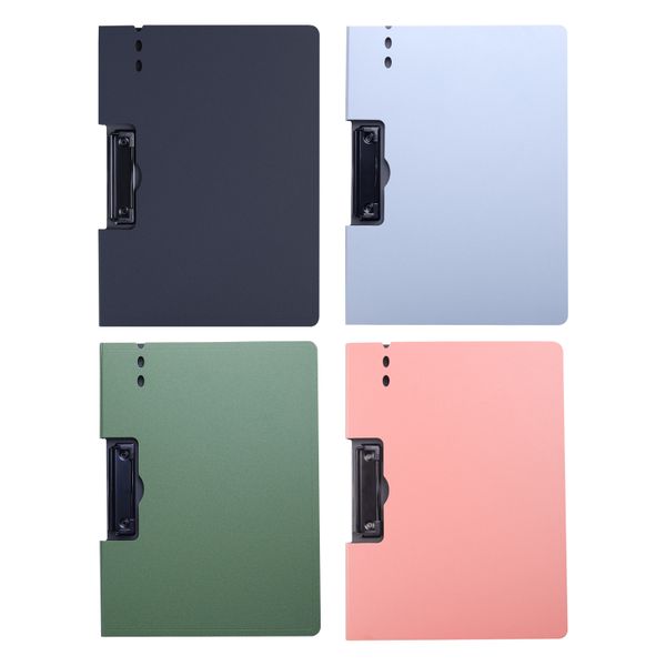A4 Folding Clipboard File Manager 4pcs Set-Black/Grey/Green/Pink