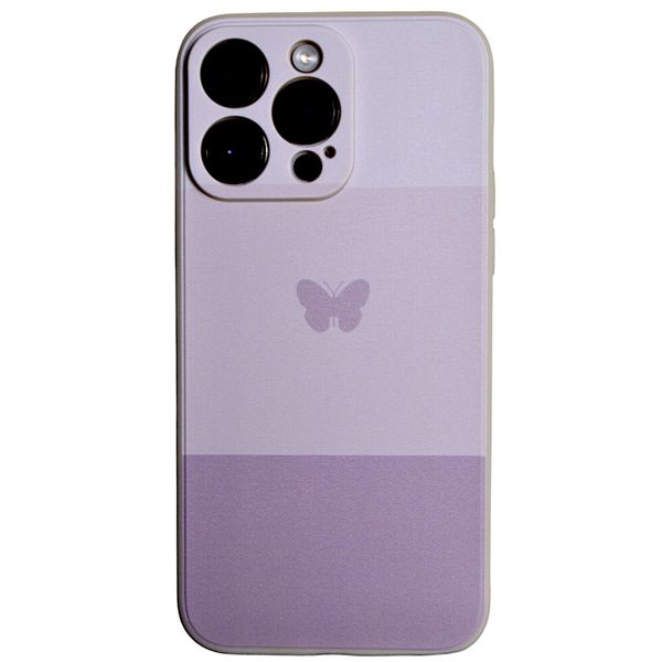 3 Tone - Butterfly Case with Camera Protection - Iphone 15 Pro - Purple