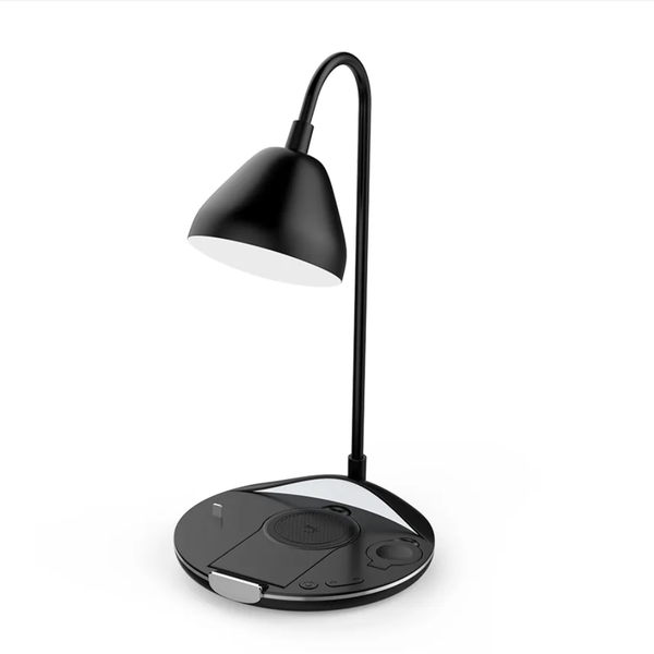 3 in 1 foldable wireless charging station with LED Lamp white
