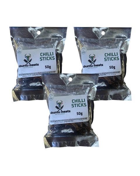 Ubuntu Beef Chilli Sticks 3 x 50g