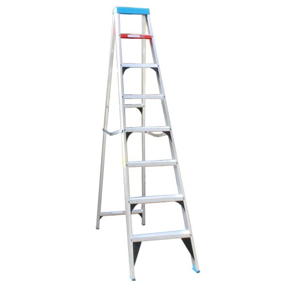ValuStep Industrial Aluminium Step Ladder -8 Steps 115kg Safe Working Load