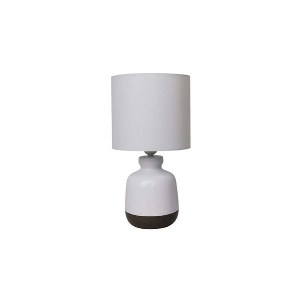 Curly Care - Zane Two Tone White - White Fabric Shade