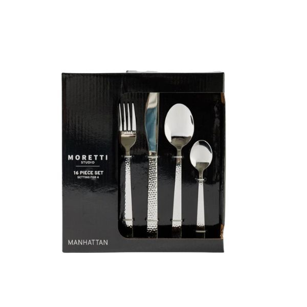 Moretti Silver Stainless steel Flatware Set