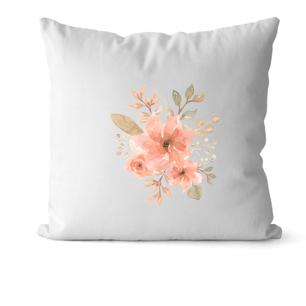 Scatter Cushion 30cm - Pink Folwers Printed Cushion