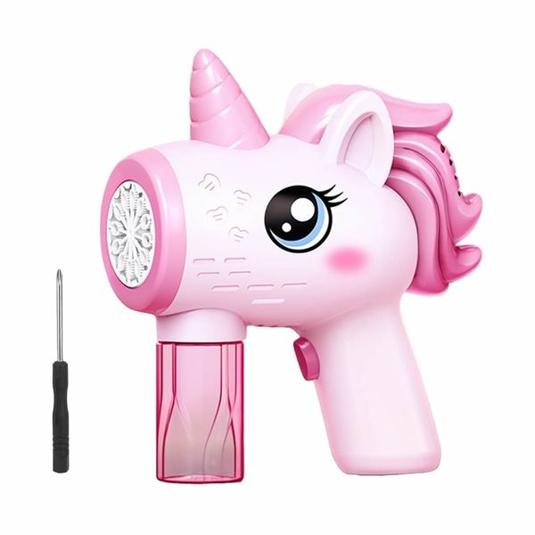 Unicorn Bubble Gun, Automatic Bubble Machine for Children