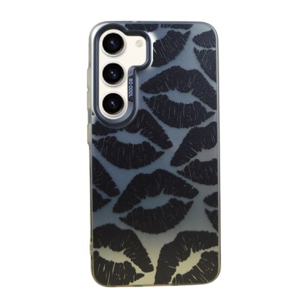 Chic Lipstick Print Phone Case Compatible With Samsung A54 - Silver