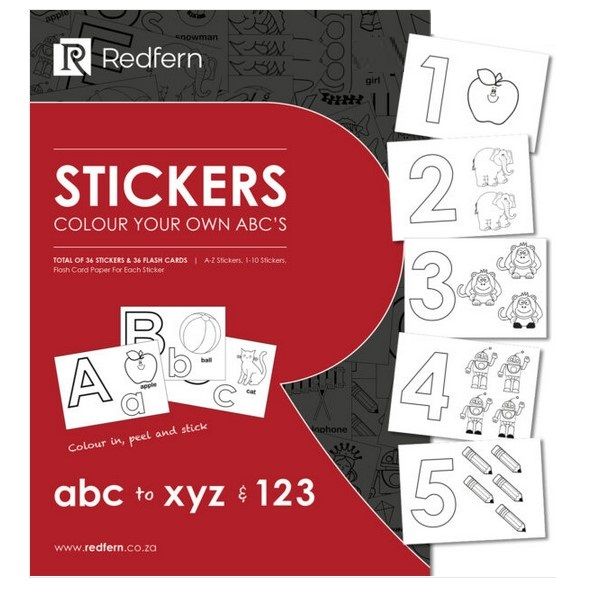 Redfern Colour your own ABC Stickers