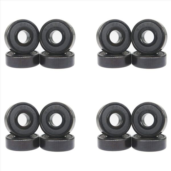 High-Speed 608Rs Hybrid Black Ceramic Bearings Skateboard Bearings
