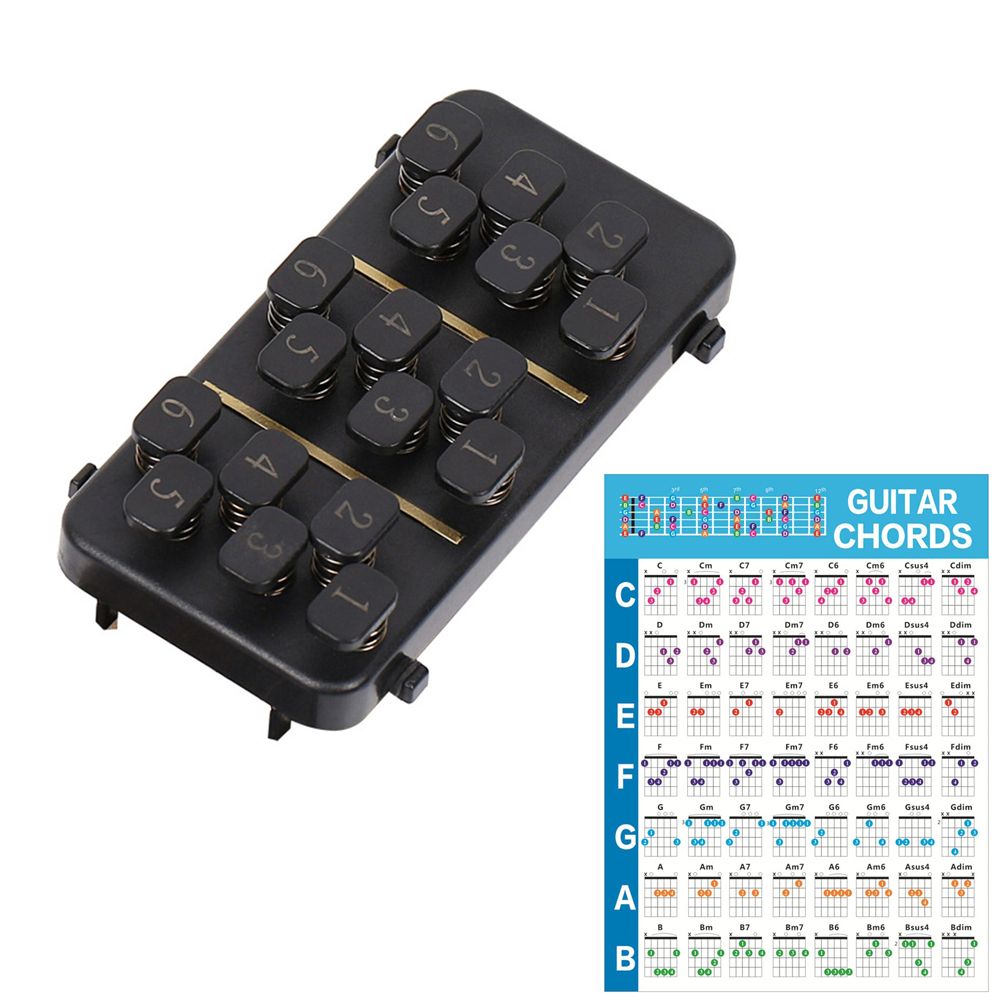 Guitar Chord Trainer With 18 Buttons Guitar Learning Aid Tool For Beginner