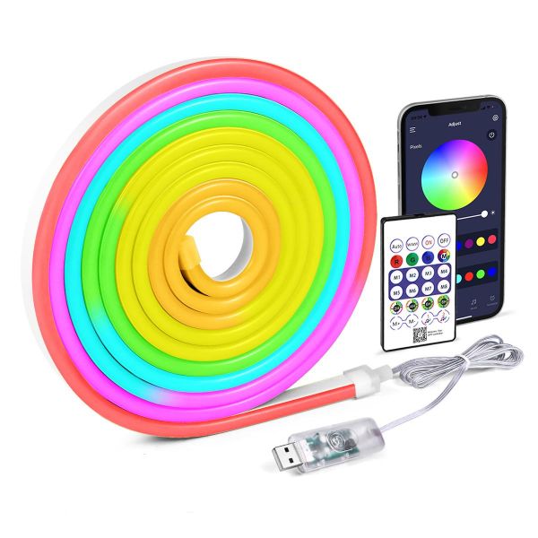 LED Neon Rope Light 1m RGB- Smart App + Remote Control -Flexible Lighting