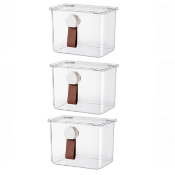 3 Pack - Under Table Storage Box - Transparent