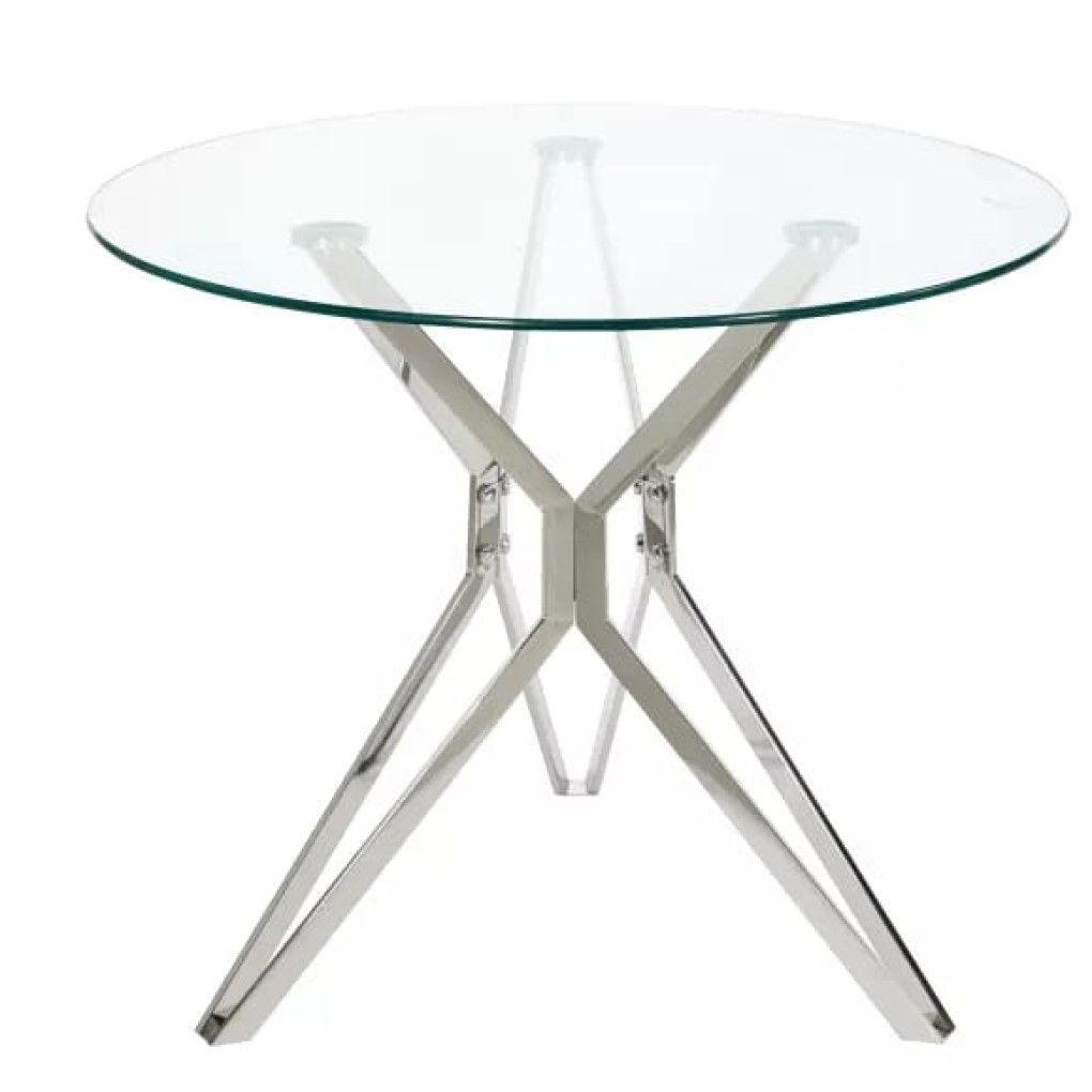 Modern Kitchen / Dining Table - Round, Clear Tempered Glass | Buy
