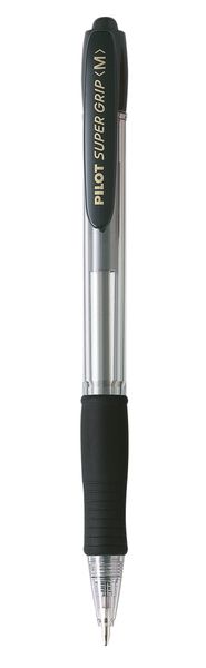 Pilot BPGP-10RM Supergrip Retractable Medium Ballpoint - Black