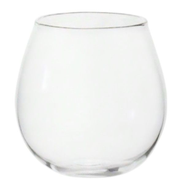 Elegant Round Glass Cup - Transparent