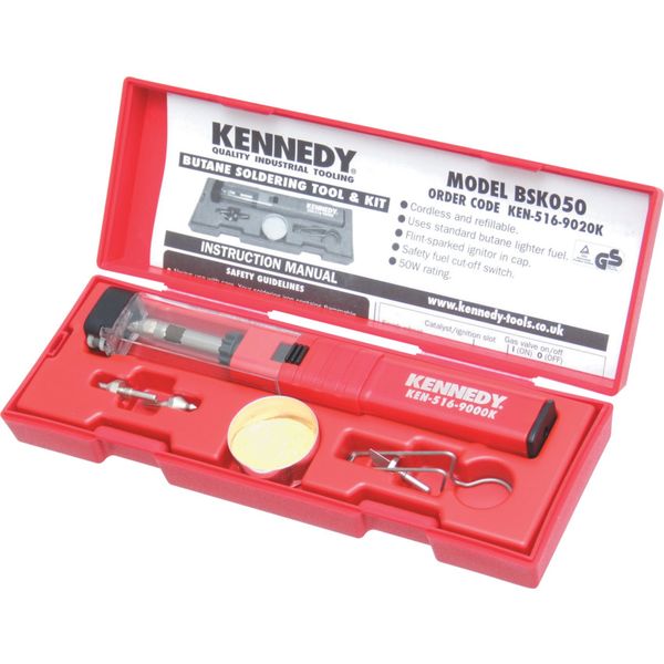 50BW Butane Soldering Iron Kit 6 Piece