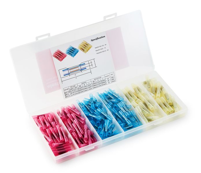 Electroid 200pc Heat Shrink Butt Splice Connector Set