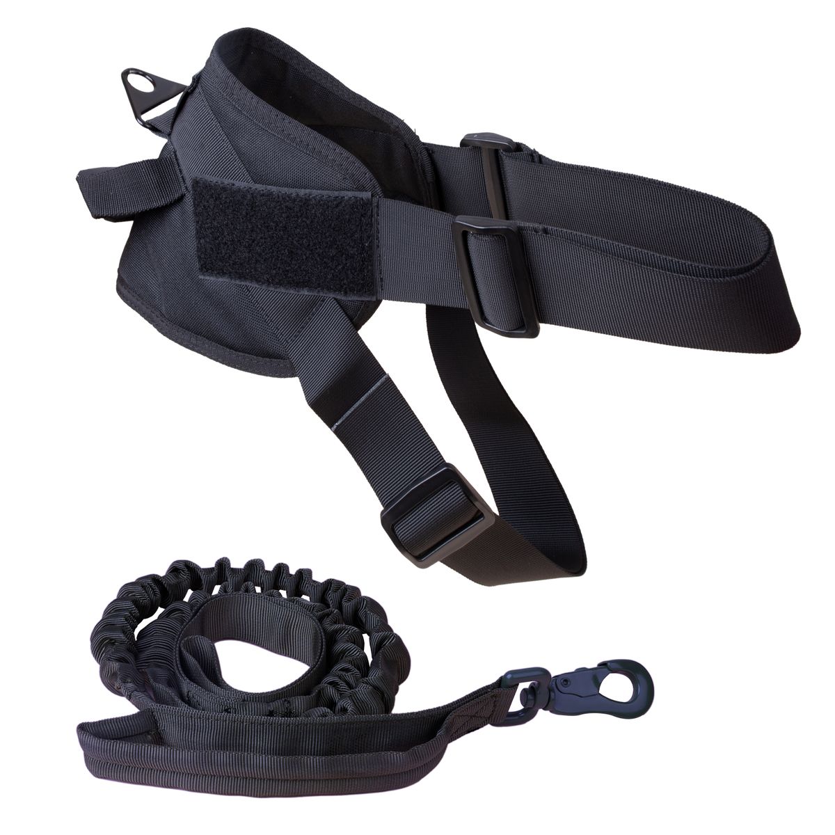 Adjustable Dog Vest Harness & Leash – Black