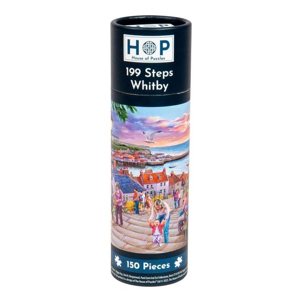 House of Puzzles - 199 Steps Whitby - Puzzle Tube - 150 Piece Jigsaw Puzzle