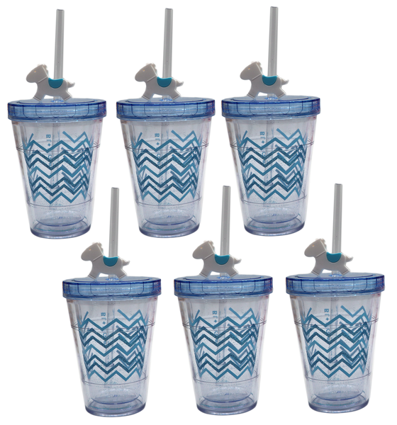 410ml Double Transparent Wall Flash Trojan Cup / Tumbler Set Of 2