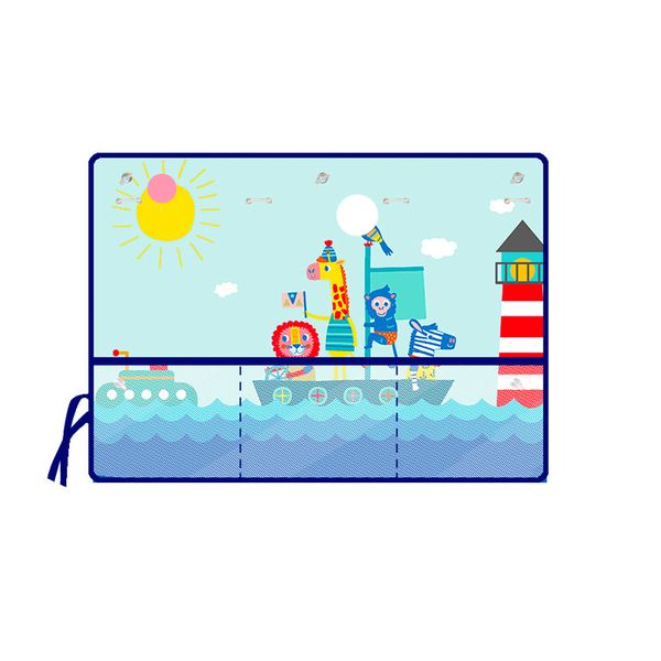 Car Window Curtain Sun Shades with Storage Pockets