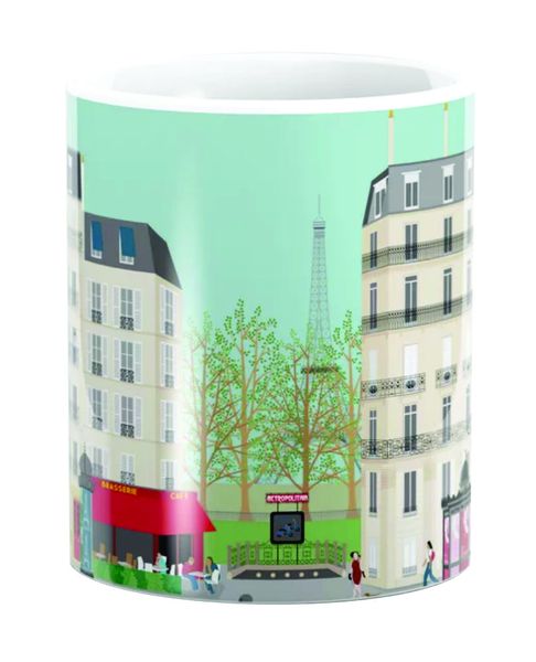 PepperSt Mug - Paris Street Scene Design - Daytime