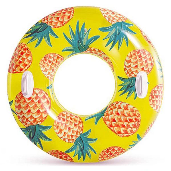 Intex Tropical Fruit Inflatable Swim Tube 107cm - Pool Float with Handles