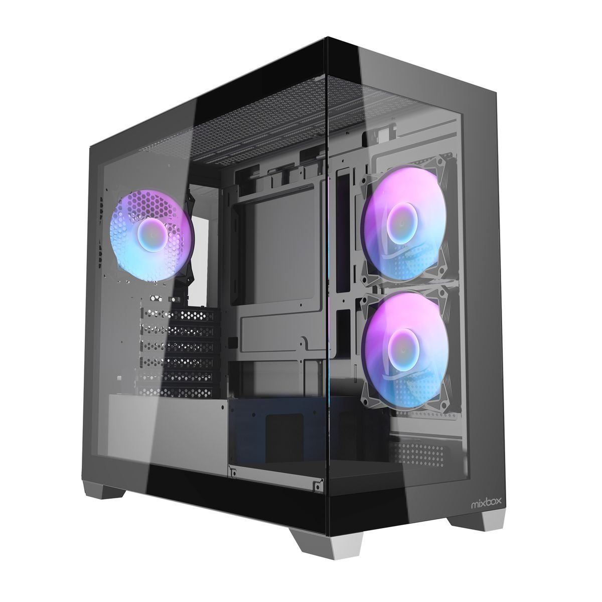 Mix Box C218M Gaming PC Case RGB Elegant Mid Tower Case with 3 RGB Fans