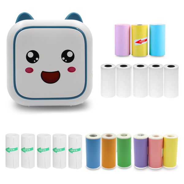 Uuname Portable Mini Photo Thermal Printer Plus 19 Rolls Thermal Paper-c26