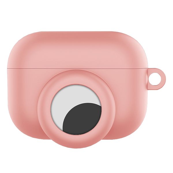 2 in 1 Silicone Protective Case with AirTag Holder for Apple Pods Pro