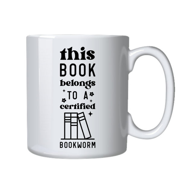 Certified Bookworm Ideal Fiction Book Reader Gift Writing Mug Cup 402