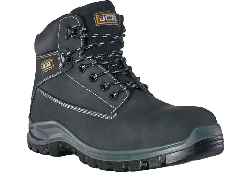 JCB Safety Boots, Holton Black Nubuck Leather