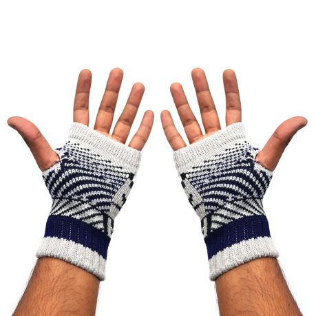 BUFFTEE Fingerless Mittens - Warm Winter Fingerless Gloves - Navy, Shop  Today. Get it Tomorrow!