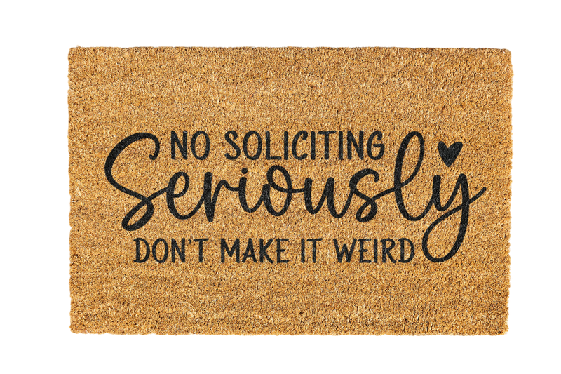 No Soliciting Coir Doormat Design 700 x 400mm