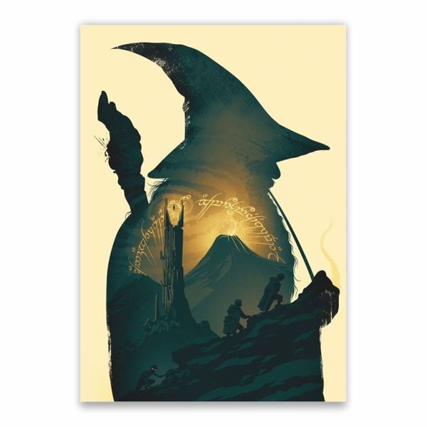 Gandalf Silhouette Mordor Poster - A1