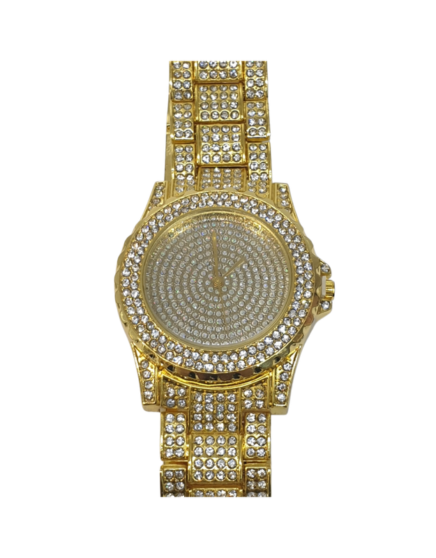 Iced Out Gold Diamante Watch - Bling Creations | Shop Today. Get it ...