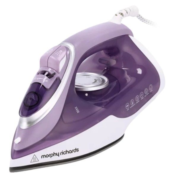 Morphy Richards Purple Steam Iron Ceramic Burst Steam &amp; Spray 2000W