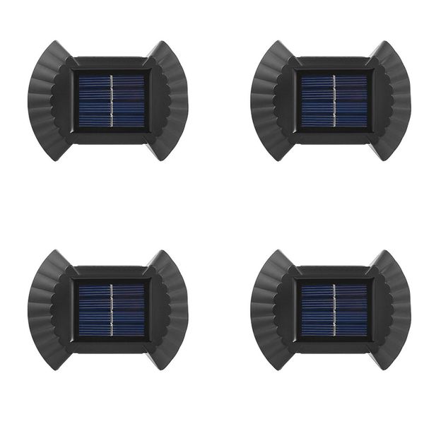 4 Pieces Outdoor Solar Powered Rechargeable Wall Light