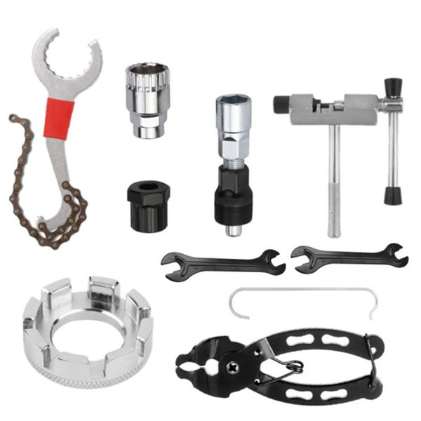 Bicycle Repair Tool Kits Removal Chain Breaker Bracket Extractor Sets 9 piece