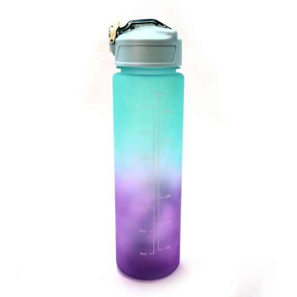 Motivational Time Marker Water Bottle - Two Tone Flip Cap - 750ml