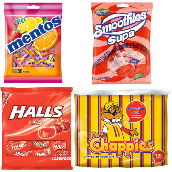 Candy Combo -Mentos, Chappies, Halls, Smoothies