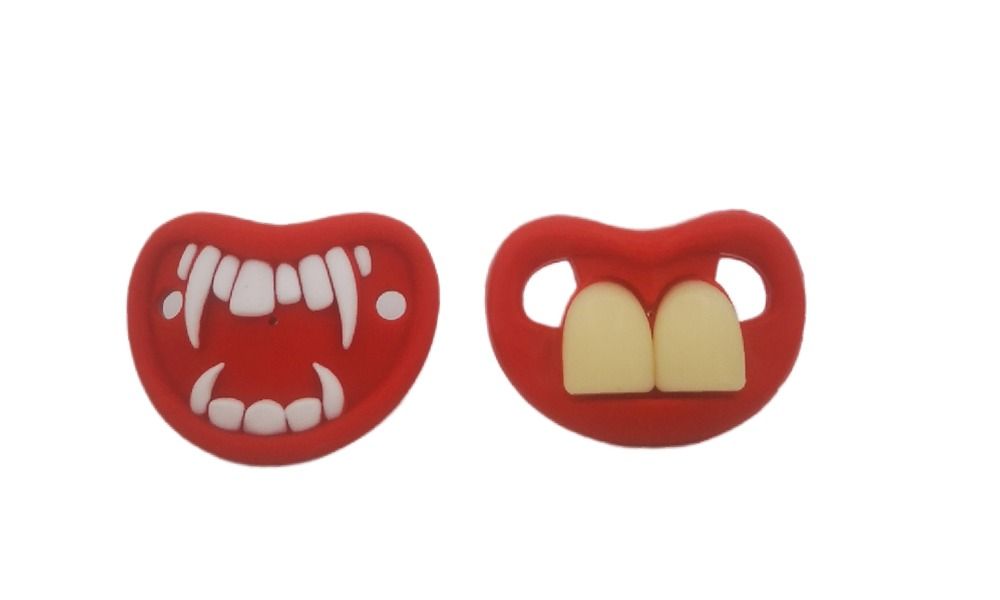 Funny Dummy Pacifiers For Babies 2 Pack Silicone Teeth Design Shop