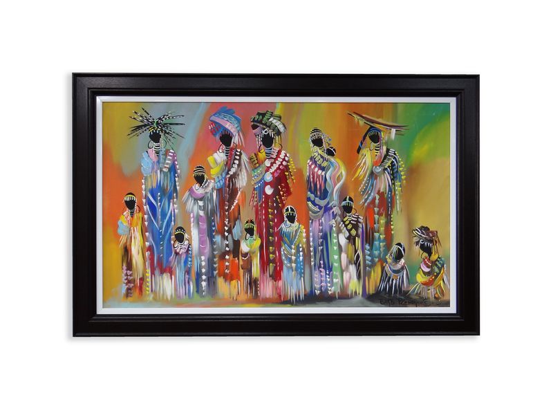 Exclusive Home Decor-Ethnic (Framed Fine Art Painting)-110cm x 172cm