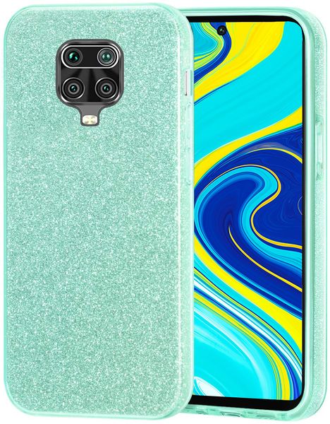 Tekron Glitter Sparkle Bling Case for Xiaomi Redmi Note 9S / 9 Pro - Green