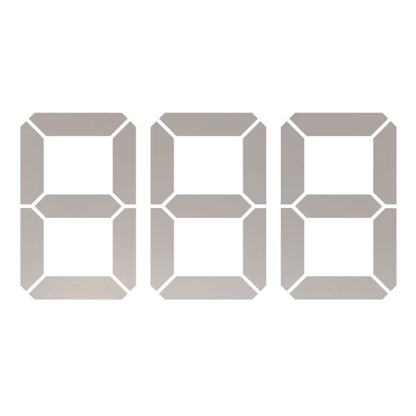 Generic Reflective Wheelie Bin Number Sticker Pack | Medium | Yellow