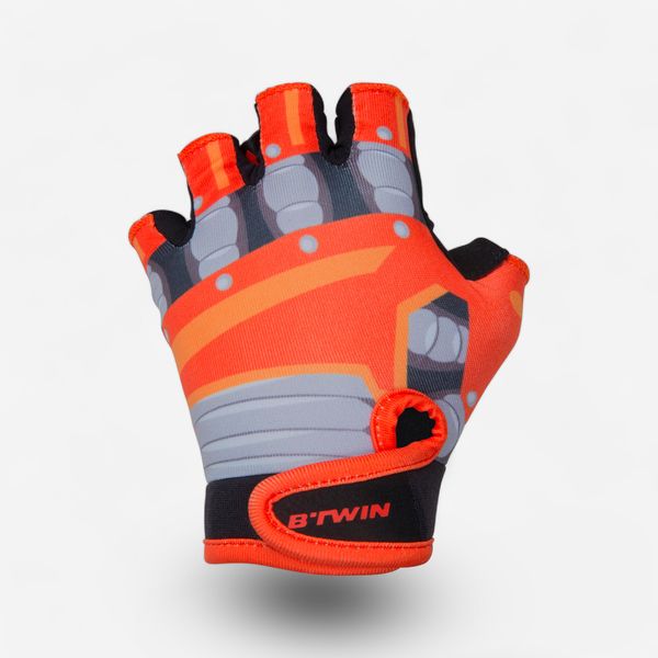 Btwin Kids' Fingerless Cycling Gloves - Robot