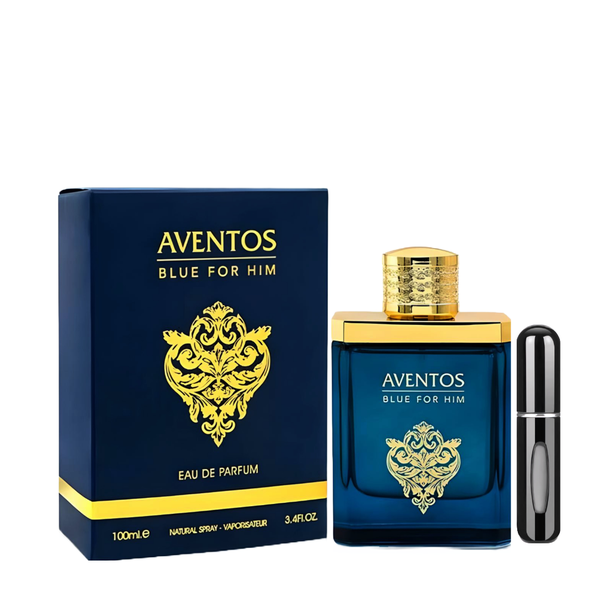 Aventos Blue for Him - 100ml + Refillable Decant with Perfume