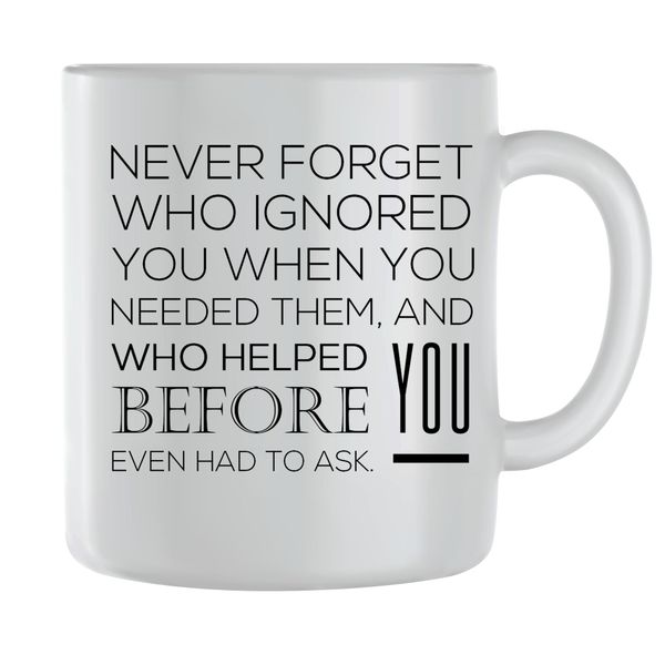 Never forget Coffee Mugs for Men Women Motivational Saying Graphic Cups 186